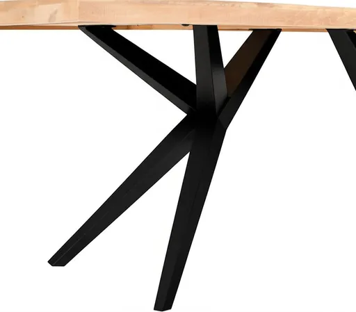 Esstisch - LB ca. 240x100 cm, Mango massiv, Schwarz