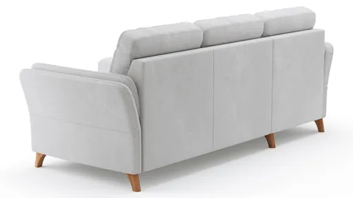 Ecksofa Vayra - Longchair links mit 2,5-Sitzer rechts, Stoff, Offwhite