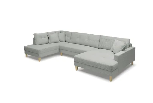Wohnlandschaft - Ecke links, 2-Sitzer, Longchair rechts, Stoff, Mint