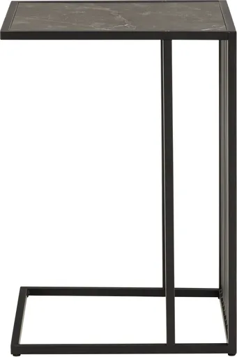 Beistelltisch - LB ca. 43x35 cm, Marmoroptik, Schwarz