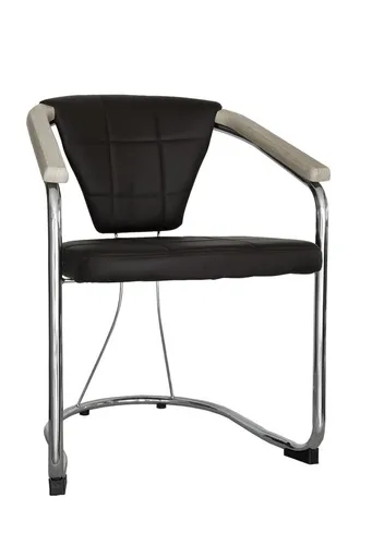 Armlehnstuhl - Kunstleder, Braun