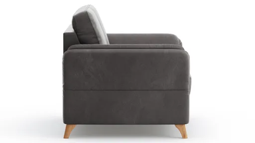 Sofa Vayra - 2-Sitzer, Stoff, Anthrazit