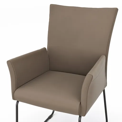 Armlehnstuhl Florea - Leder, Kitt