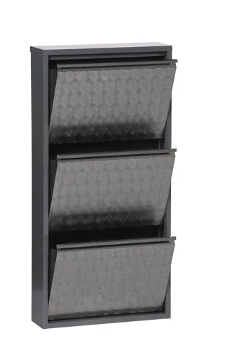 Schuhschrank - B ca. 50 cm, Dunkelgrau