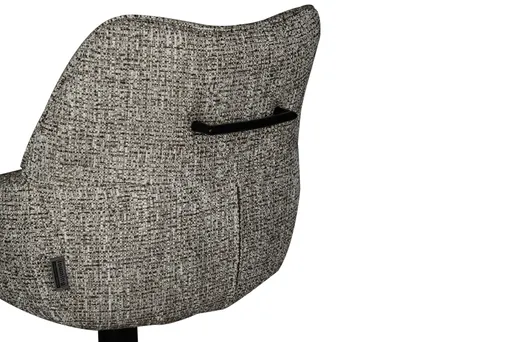 Barhocker MATTEA - drehbar, höhenverstellbar, Stoff, Braun