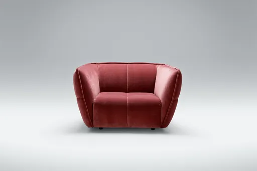 Sessel Hedda - Velour, Weinbeere