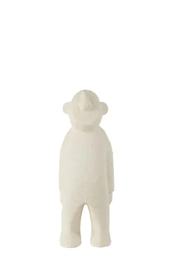 Deko-Figur - Holz, HBT ca. 30x12x12 cm, Cremeweiß