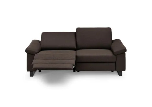 Sofa CALM PLUS 2.0 - 3-Sitzer, Relaxfunktion teilmotorisch, Stoff, Dunkelbraun