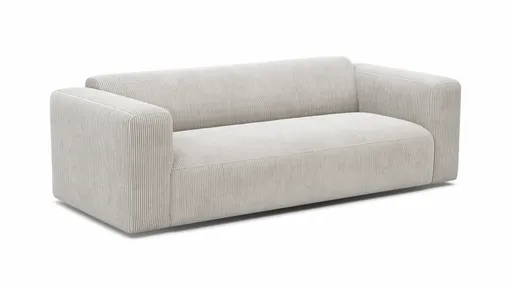 Sofa Laja - 3-Sitzer, Cord, Graubeige