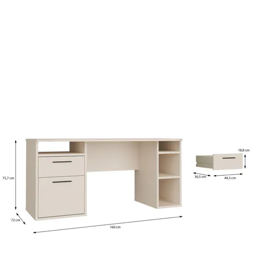 Schreibtisch- LB ca, 160x72 cm, Sand