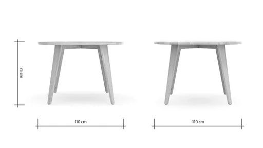 Esstisch Signe - LB ca. 110x110 cm, Asteiche massiv, Geölt