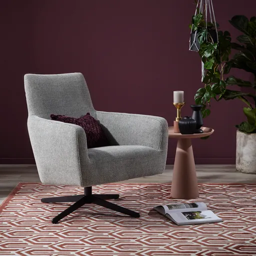 Drehsessel Matina - Größe L, Stoff, Hellgrau