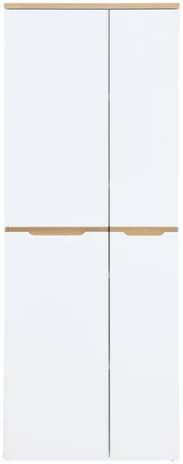 Büroschrank - B ca. 75 cm, Weiß, Artisan Eiche Nachbildung