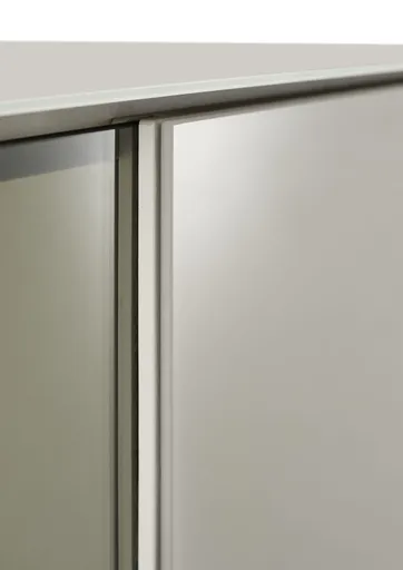 Lowboard - mit Beleuchtung, B ca. 214 cm, Kaschmir, Eiche massiv