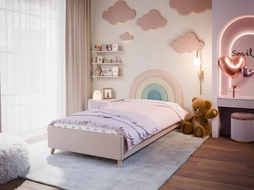 Bettgestell- Liegefläche ca. 120x200 cm, Rosa