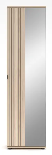 Garderobenschrank - B ca. 55 cm, Riva Eiche Nachbildung, Spiegel