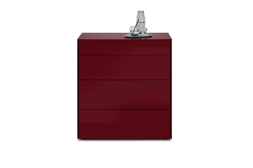 Kommode - B ca. 82 cm, Bordeauxrot