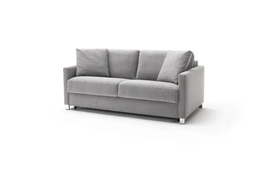 Sofa Nuoro - 2,5-Sitzer inkl. Schlaffunktion, Armlehne schmal, Stoff, Grau