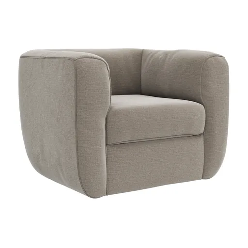 Sessel Stormy - drehbar, Stoff, Graubeige