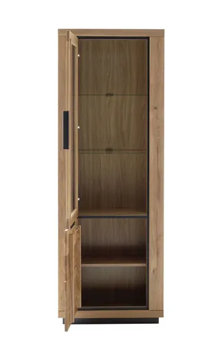 Vitrine - B ca. 72 cm, Wildeiche massiv geölt