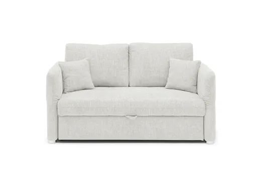 Sofa JORDEN - 2-Sitzer inkl. Schlaffunktion, verstellbaren Armlehnen, Stoff, Beige