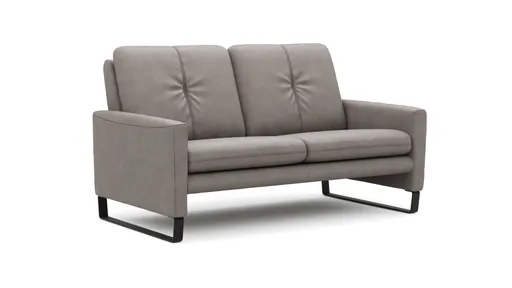 Sofa Tenero - 2-Sitzer, Stoff, Grau