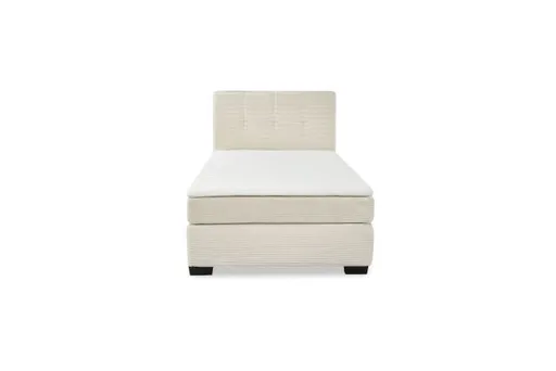 Boxspringbett JILA- Ligefläche ca. 120x200 cm, Stoff, Beige