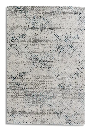 Teppich - B/L ca. 133x190 cm - Blau/Creme