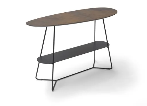 Konsolentisch Fano - BHT ca. 120x75x45 cm, HPL, Bronze