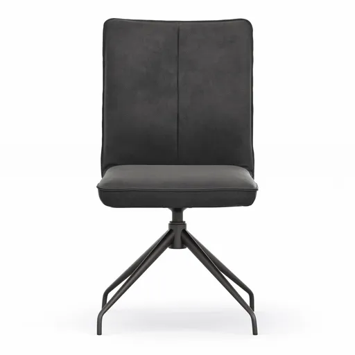 Stuhl Calyra - drehbar, Stoff, Anthrazit