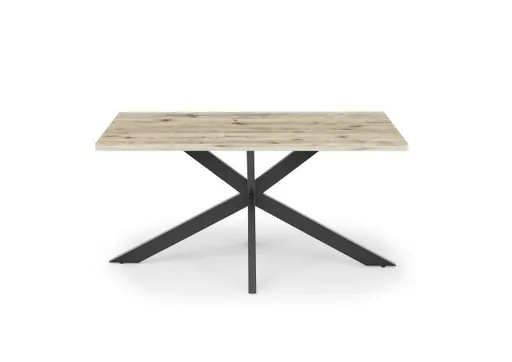 Esstisch - LB ca. 160x90 cm, Sandeiche, Schwarz