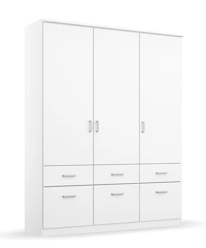Drehtürenschrank ROYAN- B ca. 136 cm, Weiß