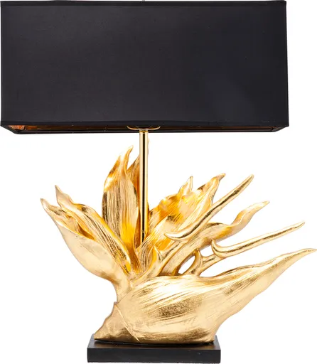 Tischleuchte- BH ca. 29x49 cm, Schwarz, Goldfarben
