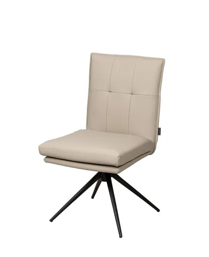 Stuhl MARCELLA - drehbar, Leder, Latte