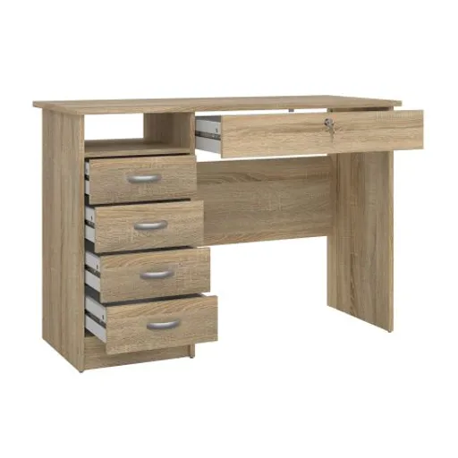Schreibtisch - LB ca. 110x49 cm, Eiche Struktur Nachbildung