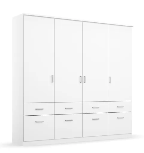 Drehtürenschrank ROYAN- B ca. 181 cm, Weiß