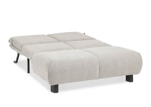 Faltsofa EBBY - 2-Sitzer ohne Armlehne, 140 cm inkl. Schlaffunktion/Relaxfunktion, Stoff, Creme