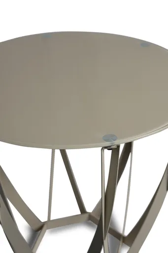 Beistelltisch - Ø/H ca. 50x50 cm, Cremeweiß