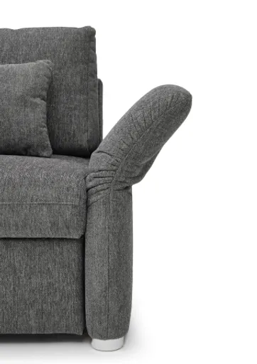 Sofa JORDEN - 2,5-Sitzer, inkl. Schlaffunktion, verstellbare Armlehnen, Stoff, Dunkelgrau