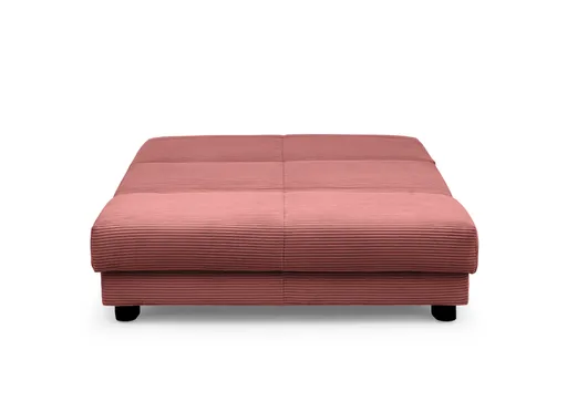 Schlafsofa EASY Optik A - 2-Sitzer ohne Armlehne, 140 cm inkl. Schlaffunktion, Cord, Rot