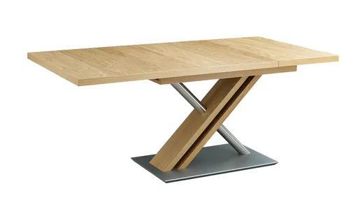 Esstisch EM 8310 - LB ca. 130x90 cm, Wildeiche natur lackiert