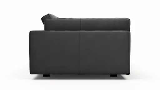 Sofa Aprino 3 - 3,5-Sitzer XL, Dickleder, schwarz, Armlehne Kissen
