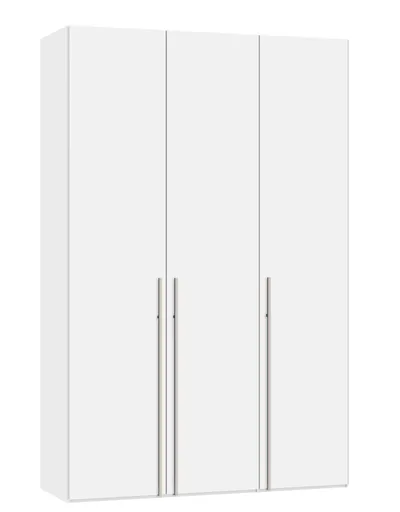 Drehtürenschrank JOIN IT- B ca. 152 cm,  Weiß, Glas, Weiß