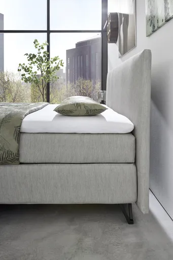 Polsterbett - Liegefläche ca. 180x200 cm, Stoff, Grau