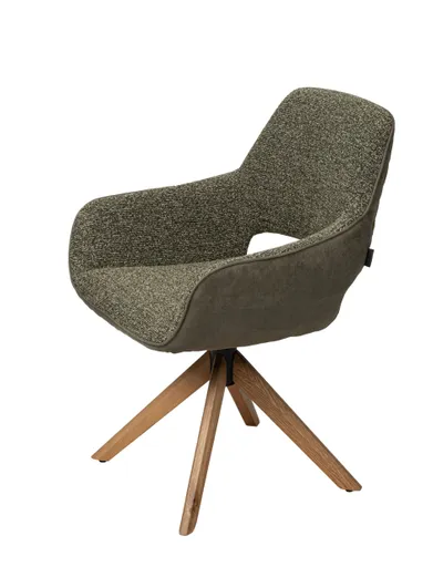 Armlehnstuhl MARIETTA - drehbar, Stoff, Grün