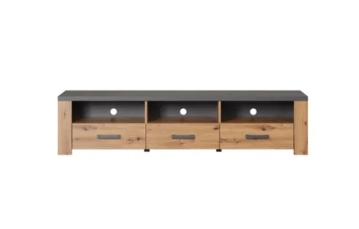 TV-Lowboard - Eiche Dekor, Graphit