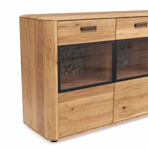 Sideboard Vigo - Wildeiche massiv, Natur geölt
