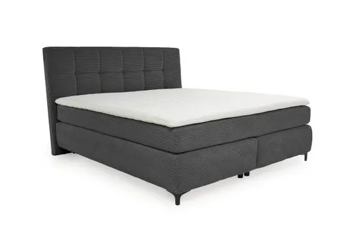 Boxspringbett- Liegefläche ca. 180x200 cm, Stoff, Grau
