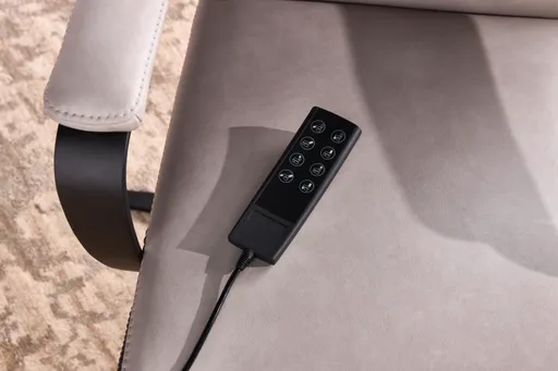 Relaxsessel Avela Relax - Größe L, Kopf-/ Fußteil und Rückenlehne verstellbar, Leder, Steingrau