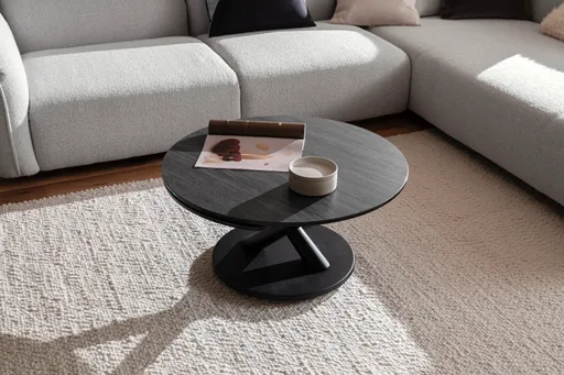 Couchtisch Spessa - LB ca. 128x80 cm, drehbar, Keramik, Anthrazit